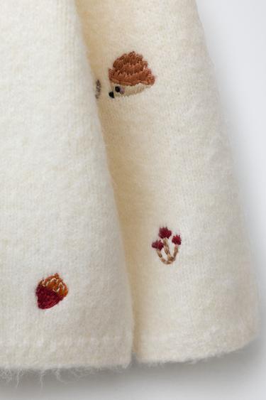 KNIT JUMPER WITH EMBROIDERED HEDGEHOGS - Ecru by Zara - Image 2