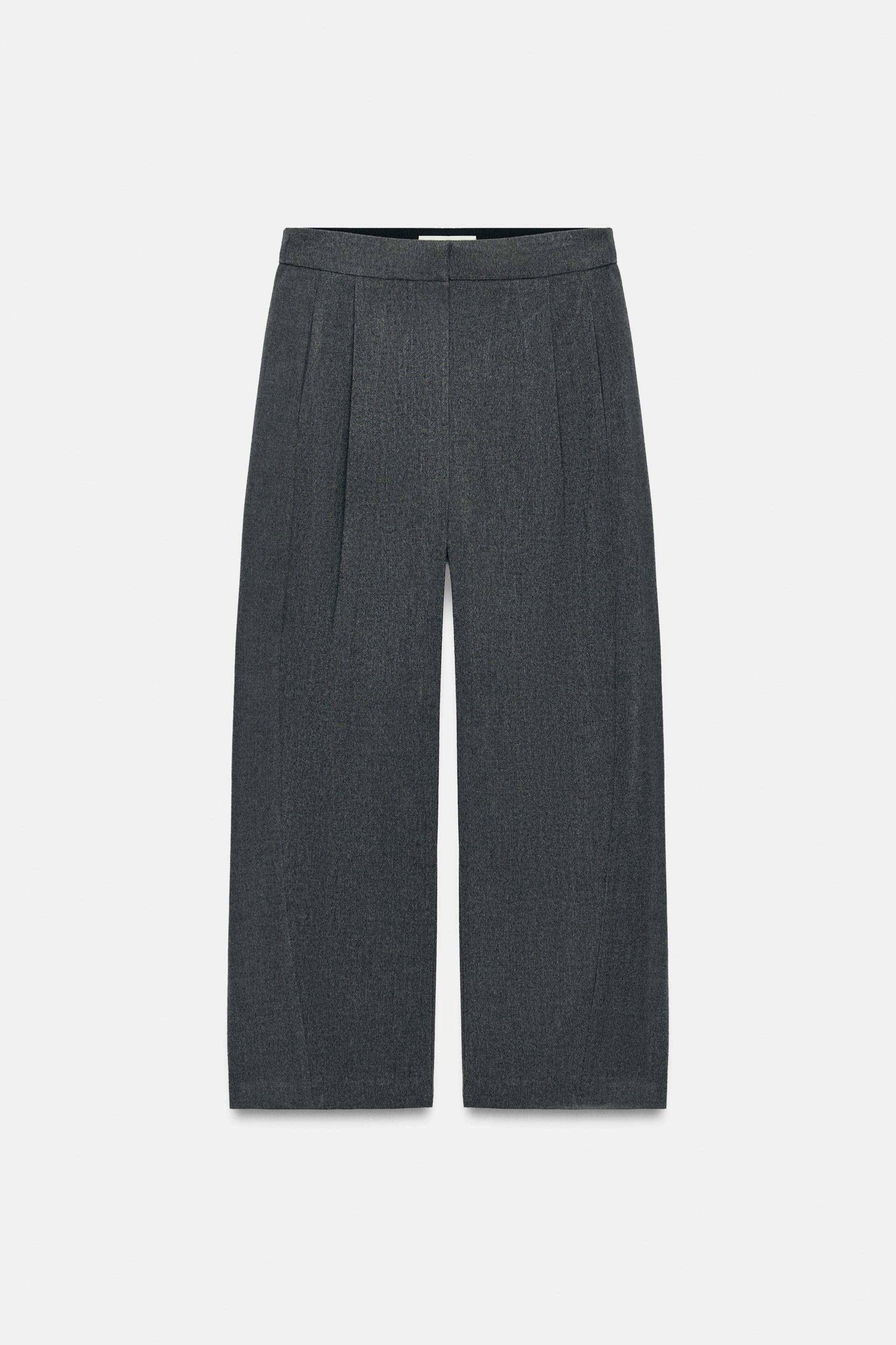 PANTALON À PINCES ET TAILLE ÉLASTIQUE