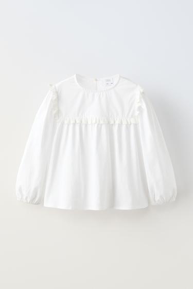 CAMISETA COMBINADA - Blanco de Zara - Imagen 0