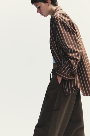 OVERSIZE SHIRT - Dark brown by Zara - Image 2