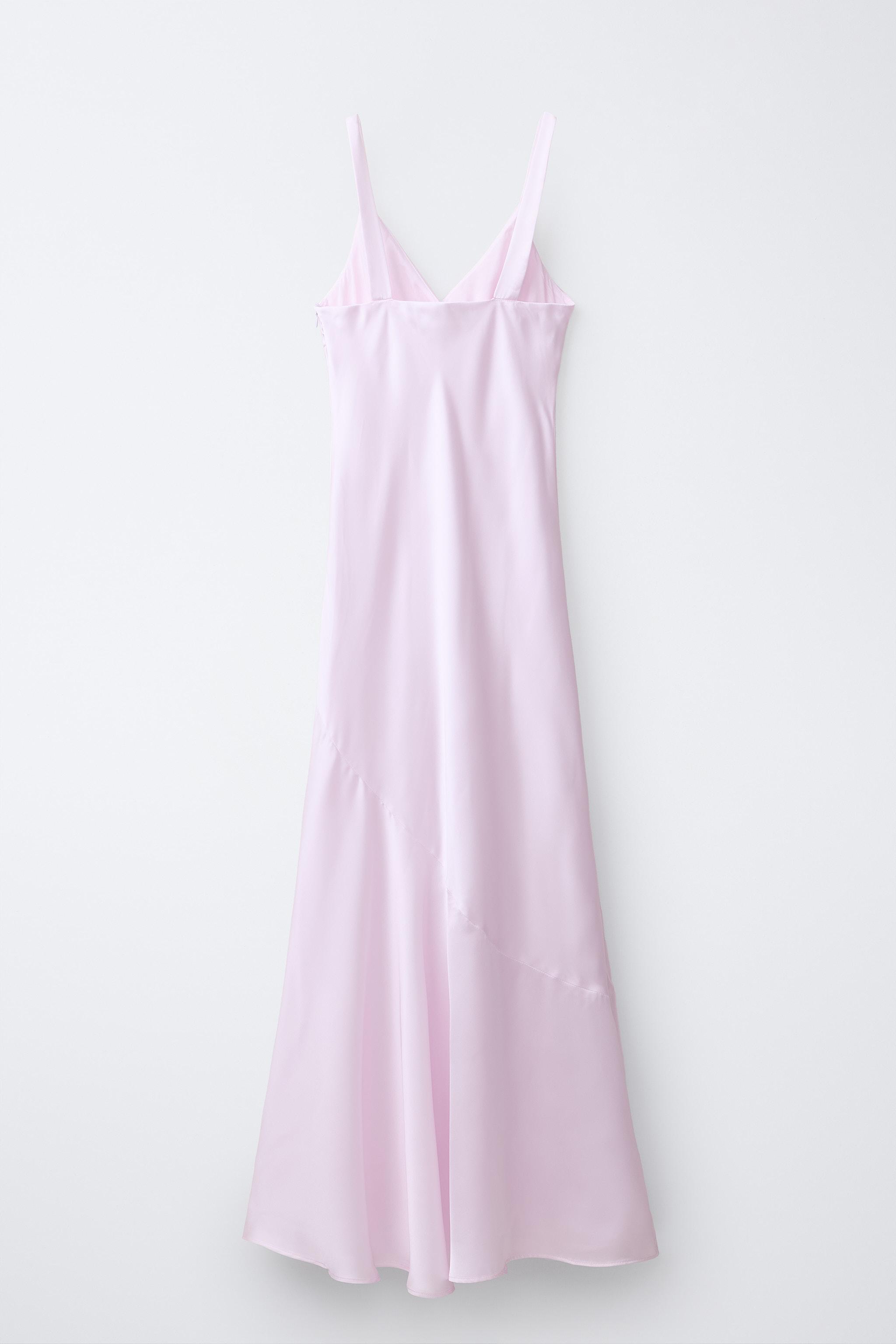 SATIN EFFECT DRESS - Light pink | ZARA United States SATIN EFFECT DRESS - Light pink | ZARA United States