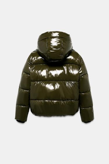 SHINY-EFFECT WATER-REPELLENT WINDPROOF ANORAK - Khaki by Zara