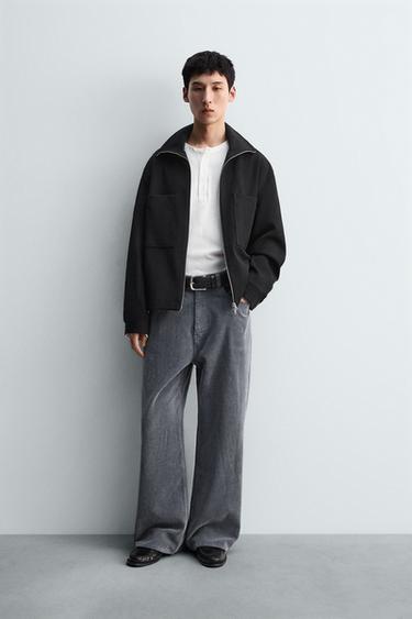 RELAXED FIT CORDUROY TROUSERS - Blue by Zara