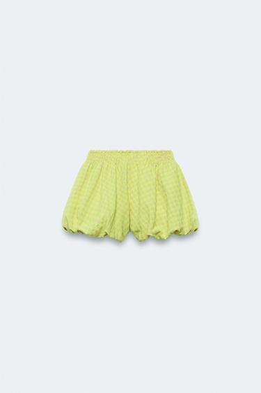 2-14 YEARS / LIMITED EDITION GINGHAM SAROUEL SHORTS - Yellow by Zara - Image 1