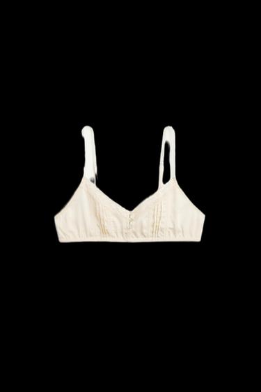 Zara ROMANTIC TRIANGLE BRALETTE LIMITED EDITION - Oyster-white - Image 0