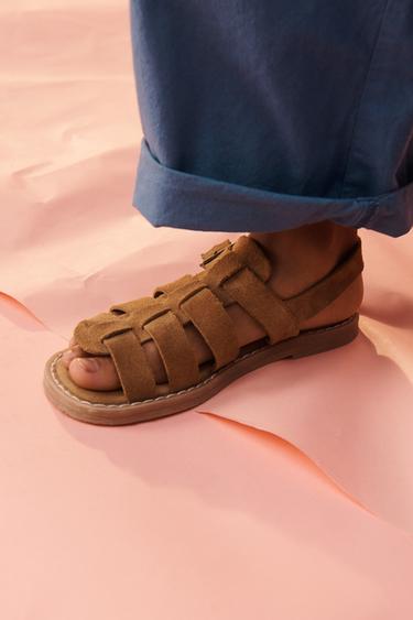 LIMITED EDITION LEATHER CAGE SANDALS - Brown by Zara - Image 2