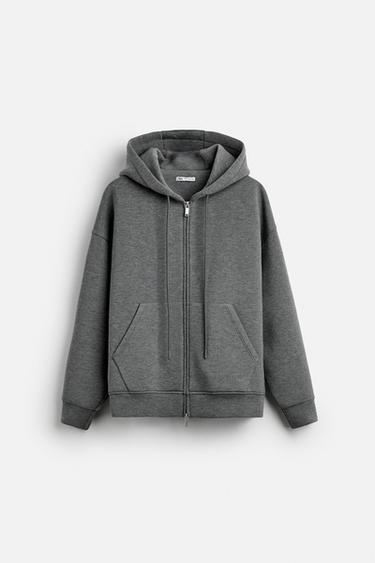 SUDADERA TÉCNICA CAPUCHA CONFORT - Gris vigoré de Zara