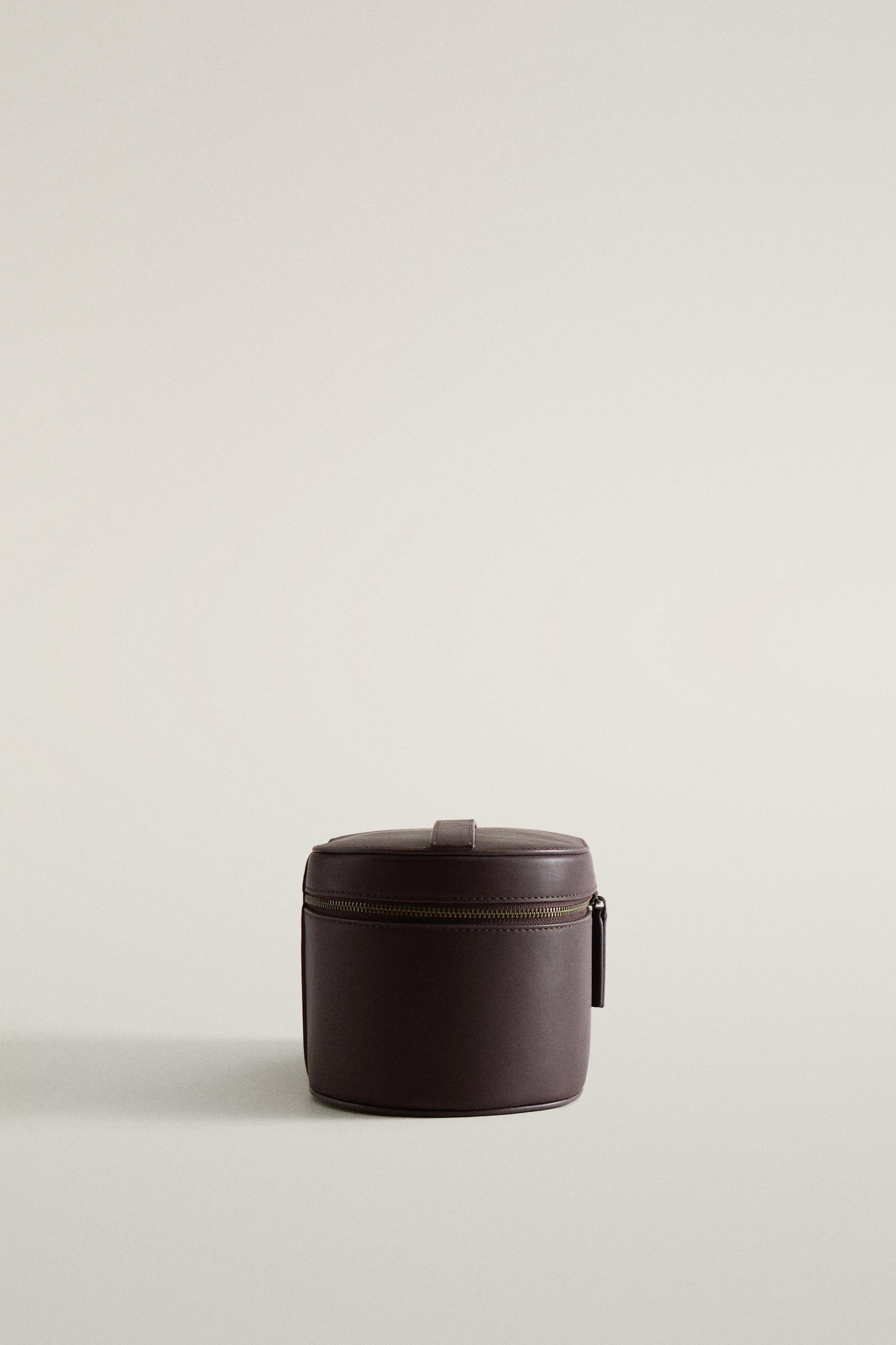 TROUSSE DE TOILETTE RIGIDE CUIR NAPA