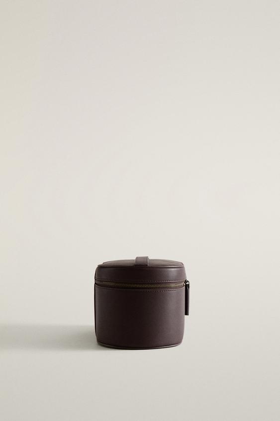 TROUSSE DE TOILETTE RIGIDE CUIR NAPA - Bordeaux de Zara - Image 2