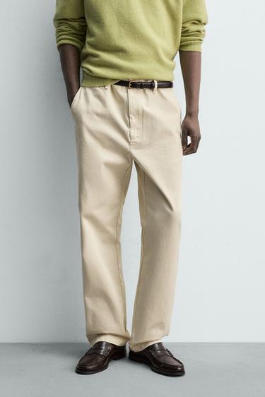 PANTALON CHINO REGULAR FIT - Beige clair de Zara
