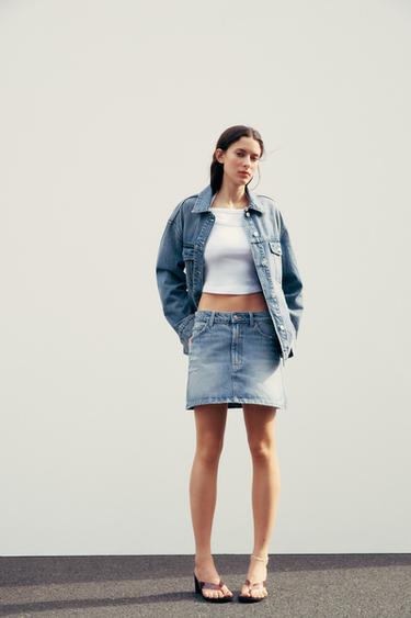 TRF RIPPED DENIM SKIRT - Blue by Zara - Image 0