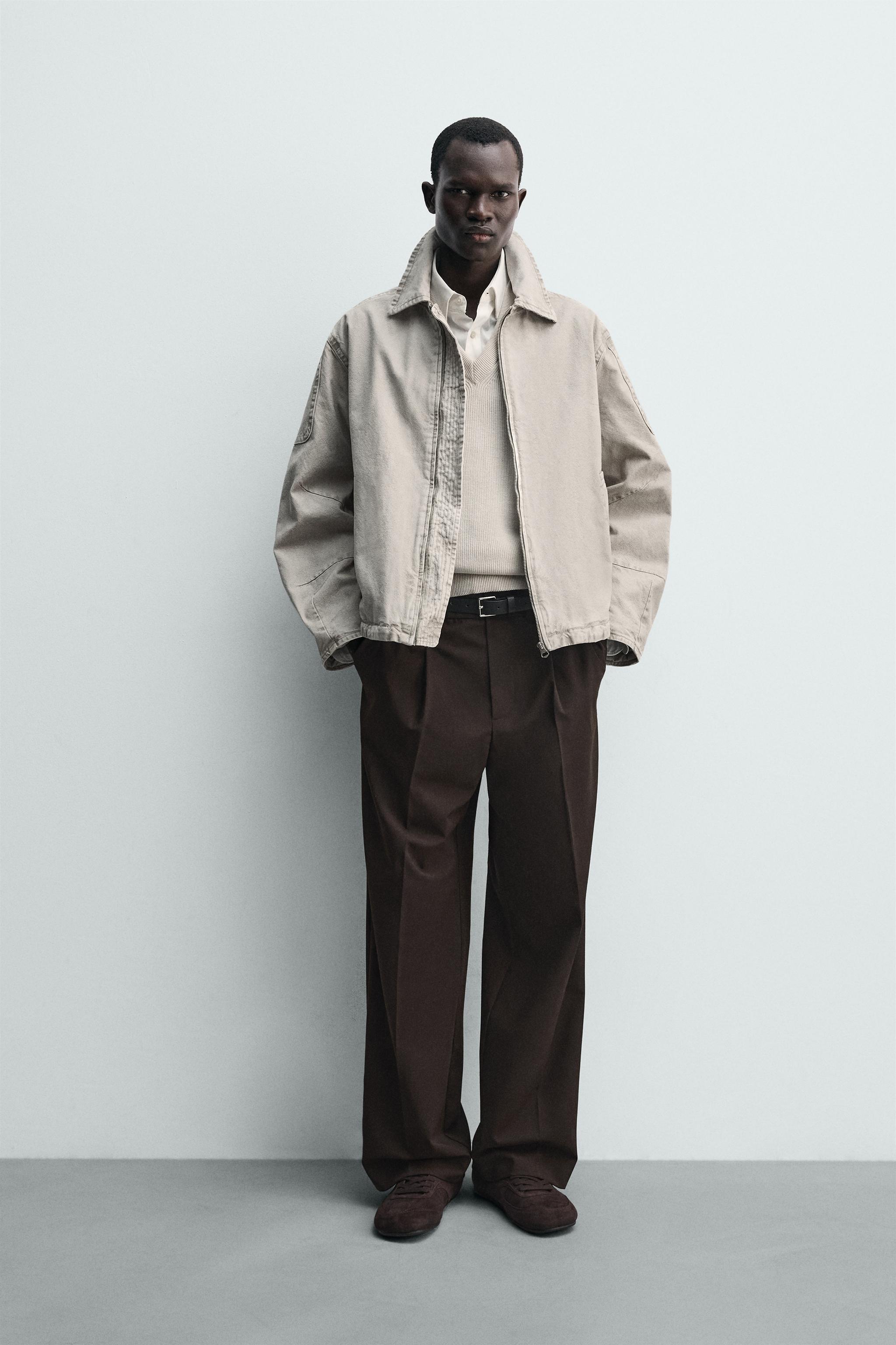 BLOUSON COUPE BOXY EFFET DÉLAVÉ