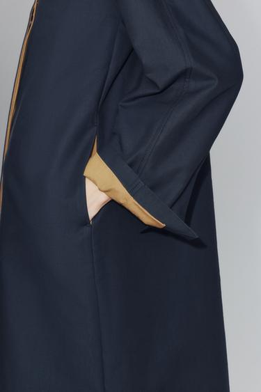 ZW COLLECTION LONG TRENCH COAT — Dark navy 2