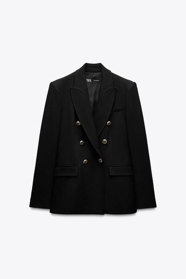 TAILORED DOUBLE-BREASTED BLAZER - Black by Zara