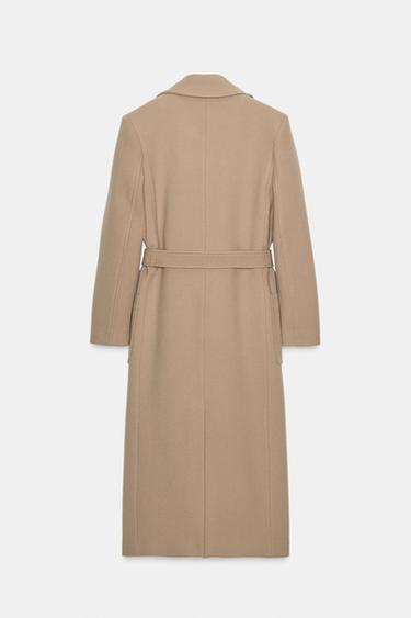 WOOL BLEND BELTED COAT ZW COLLECTION - camel by Zara - Image 8