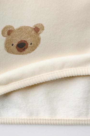 FOREST AND BEAR PRINT SWEATSHIRT - Ecru by Zara - Image 3
