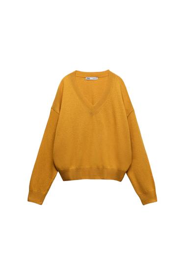 BASIC V-NECK KNIT SWEATER