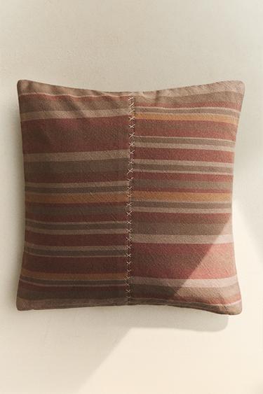 COTTON CUSHION COVER WITH MULTICOLOURED STRIPES - striped by Zara - Image 5