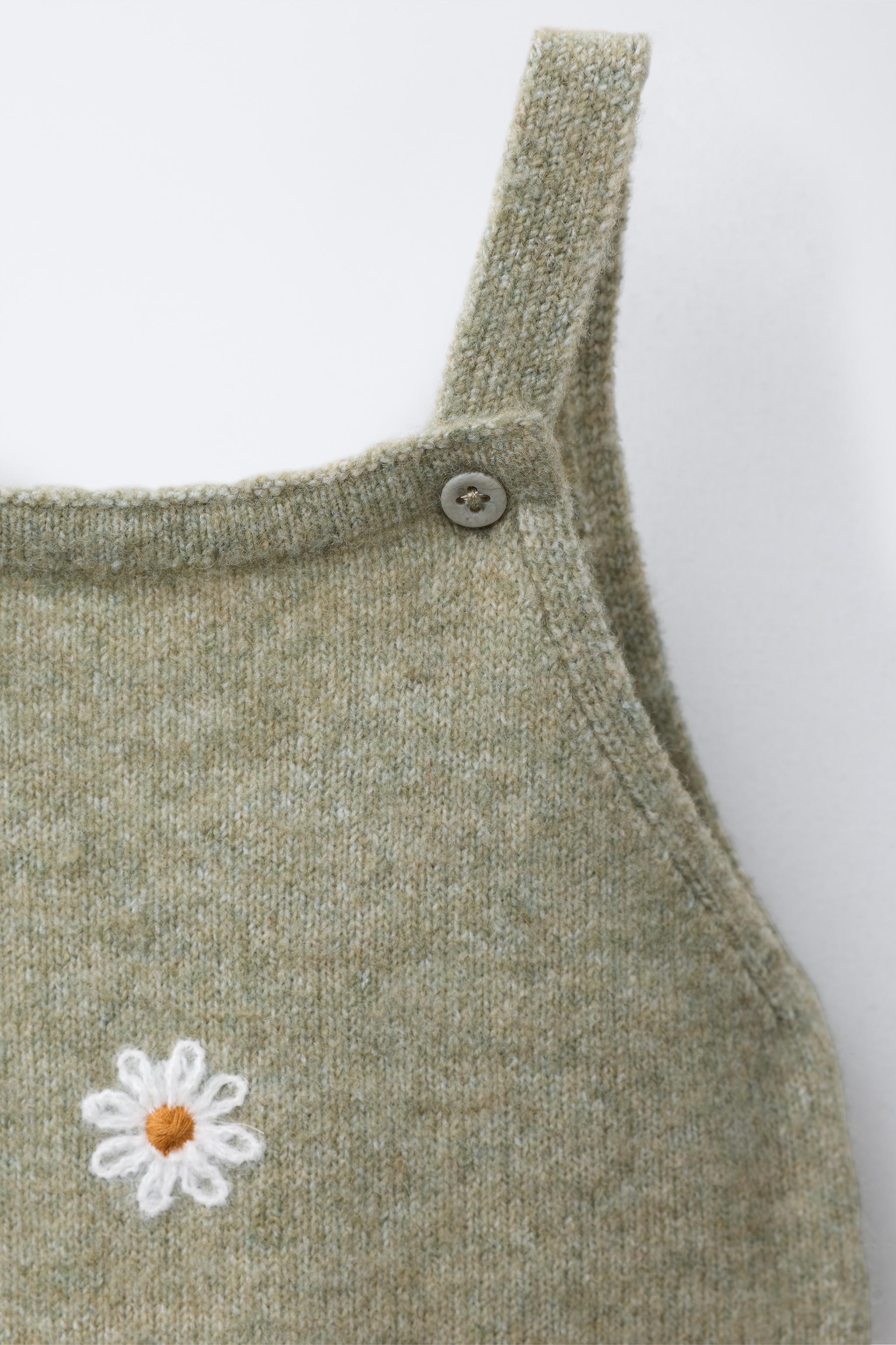 小物 DIARRA DAISY EMBROIDERED LONG OVERALLS - Light green | ZARA Canada