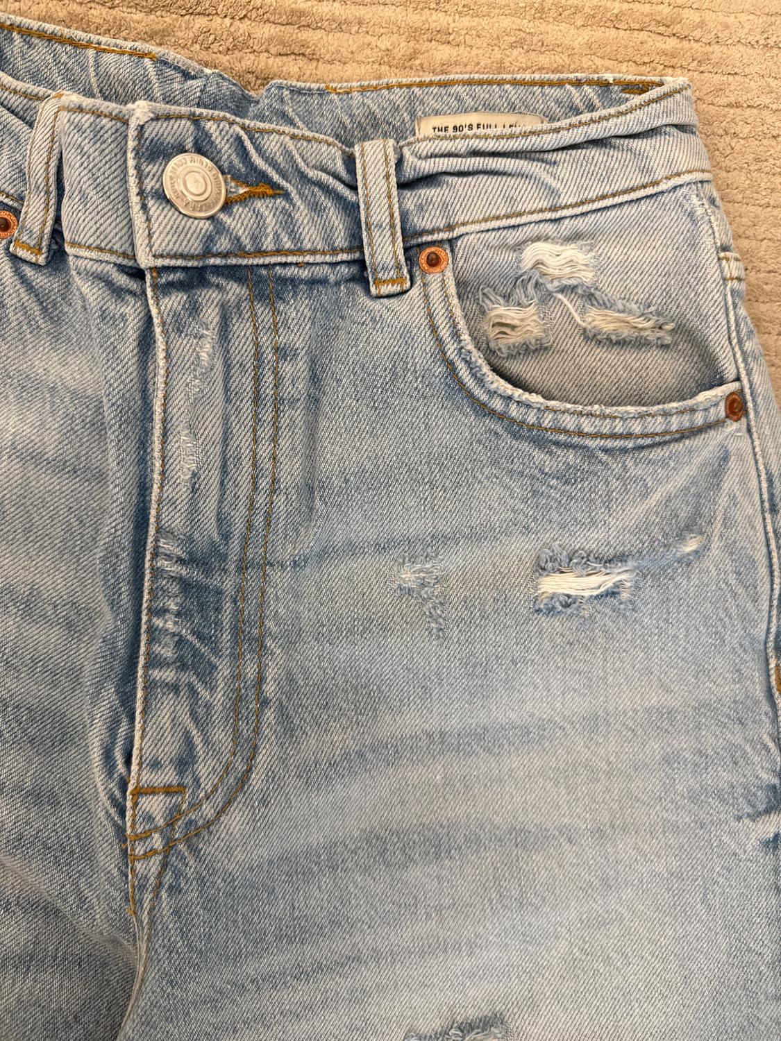 JEANS ZARA 90S FULL LENGTH ROTOS AZUL CLARO - Image 2
