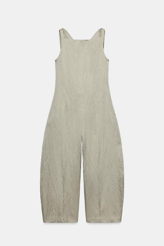 ZW COLLECTION OPEN BACK JUMPSUIT - Pearl grey by Zara - Image 0