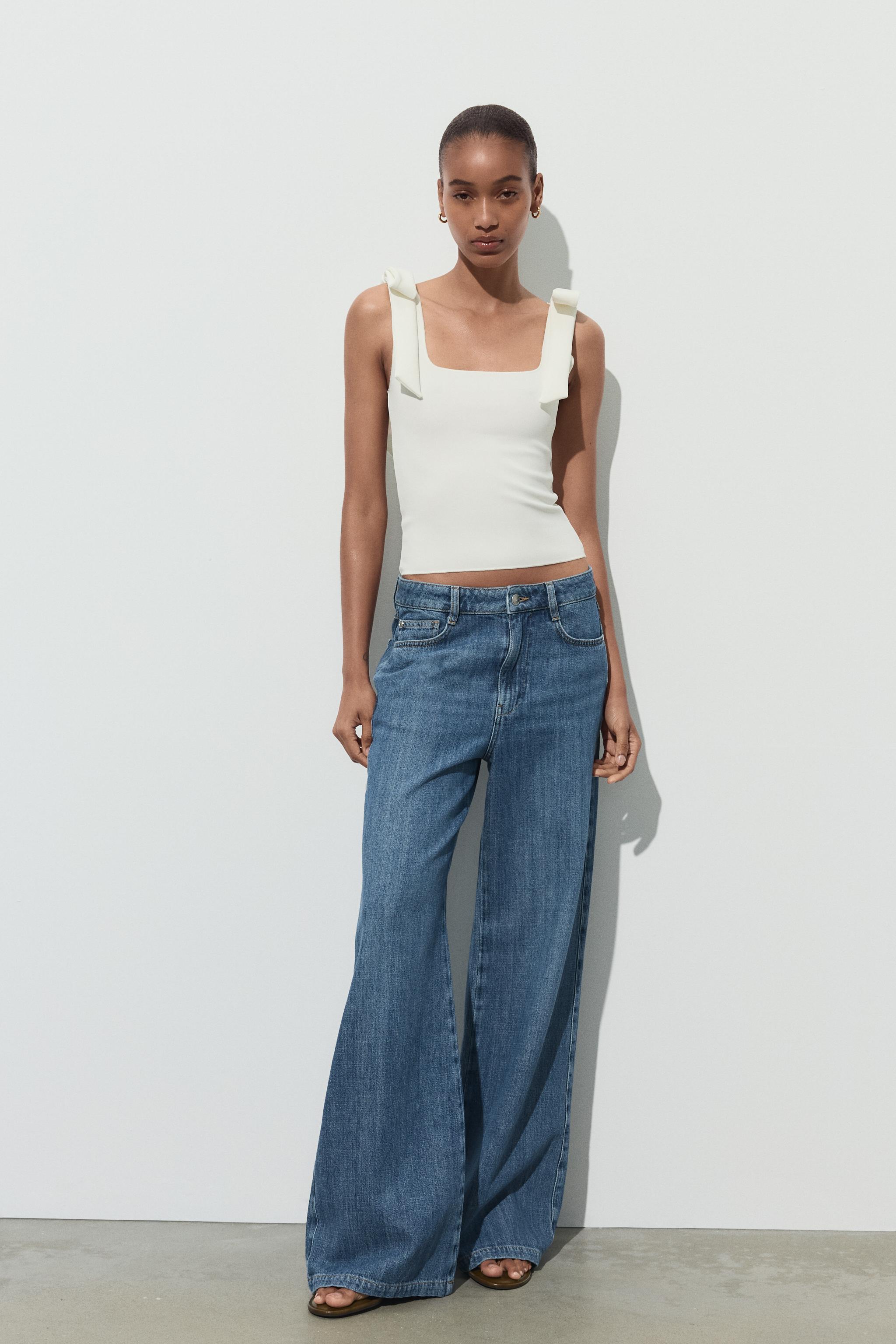 STRETCH BOW TOP - Oyster-white | ZARA United States