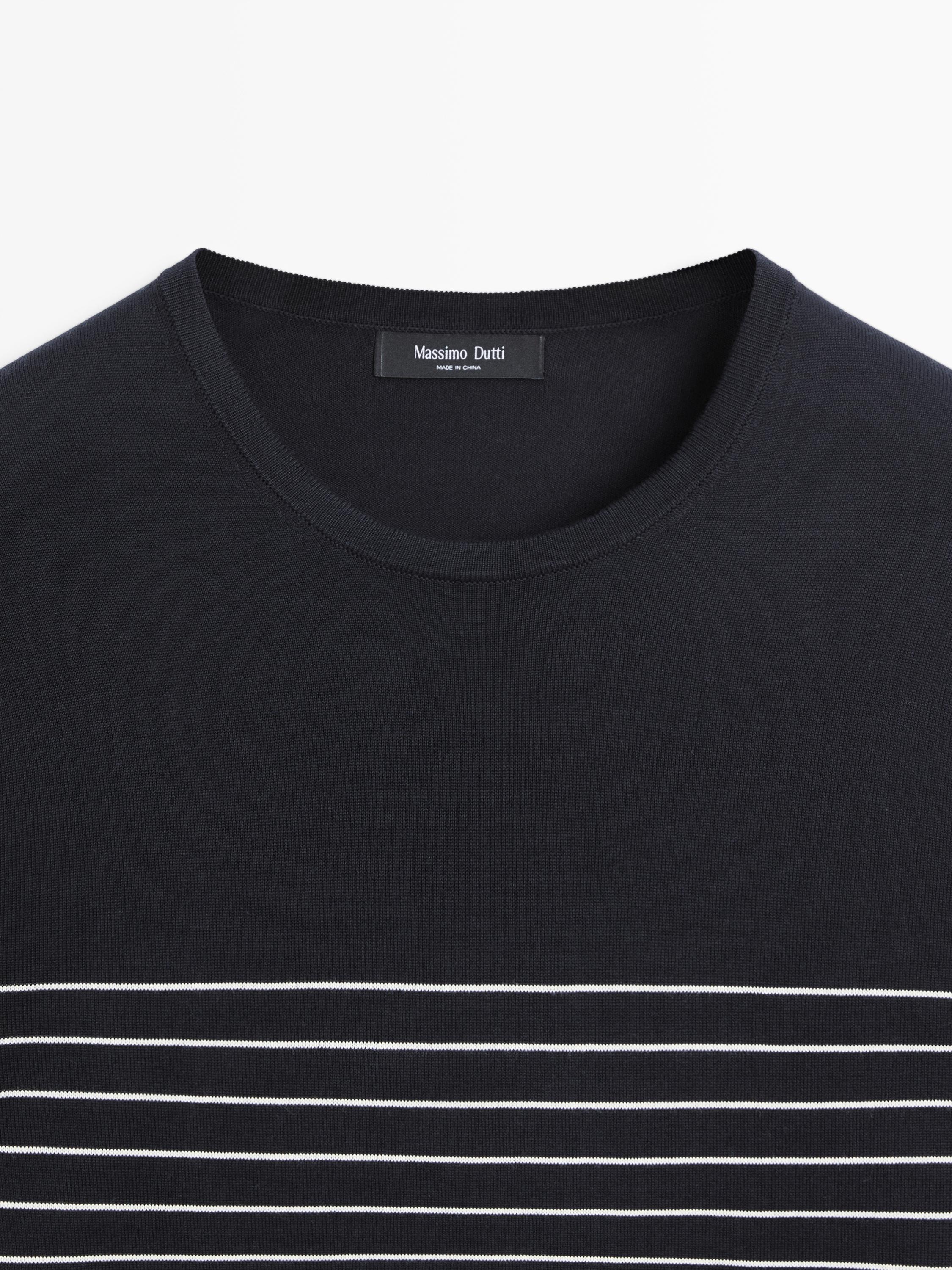 Striped crew neck sweater