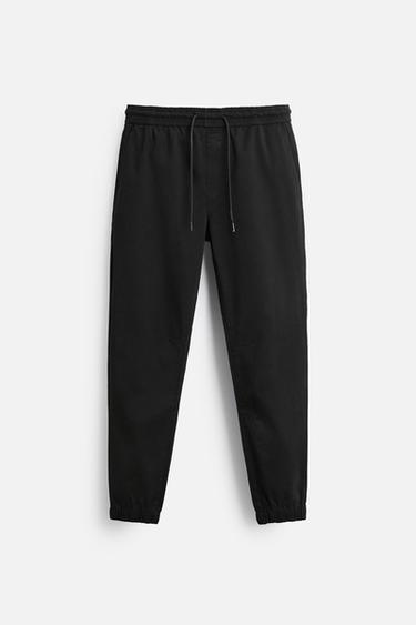FADED JOGGER WAIST TROUSERS - Black by Zara