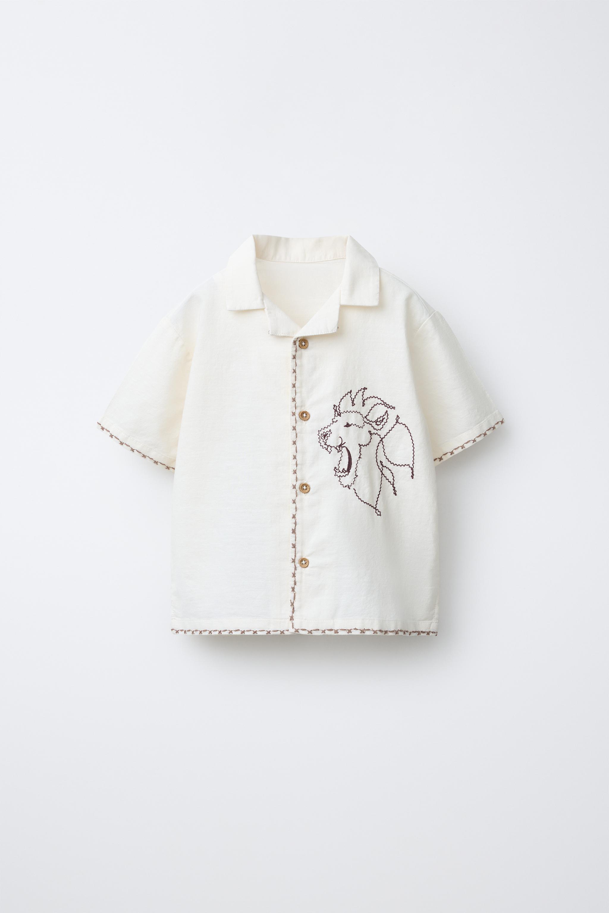 EMBROIDERED LION SHIRT