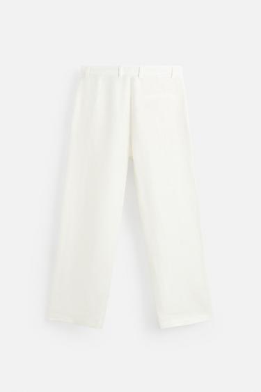 PANTALON DE COSTUME 100 % LIN - Blanc de Zara - Image 6