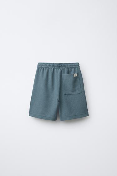 SHORT RUSTIQUE - Bleu / Vert de Zara - Image 1