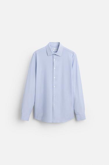 Zara TEXTURED STRETCH SHIRT - striped