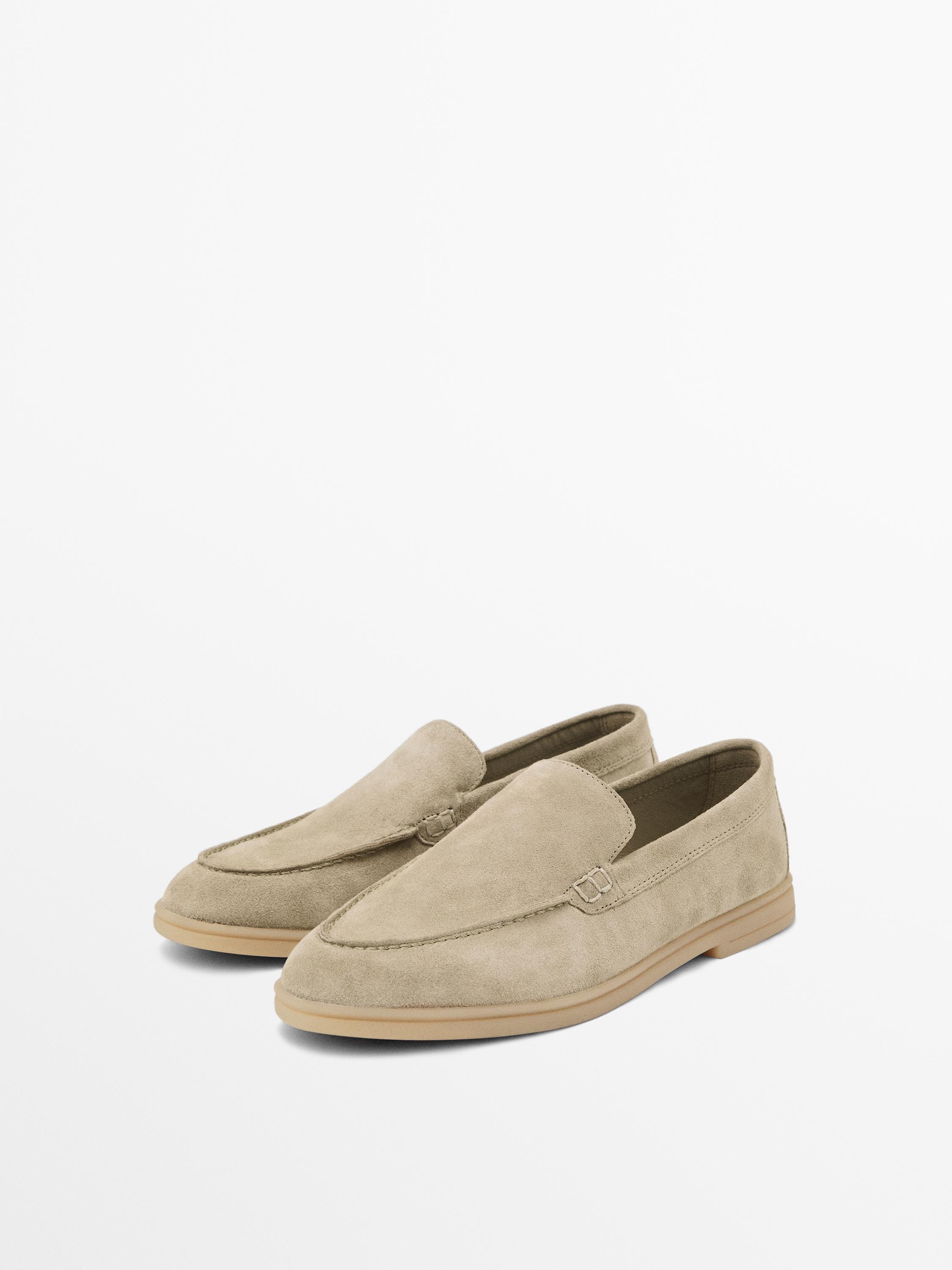 Mocassins croûte de cuir