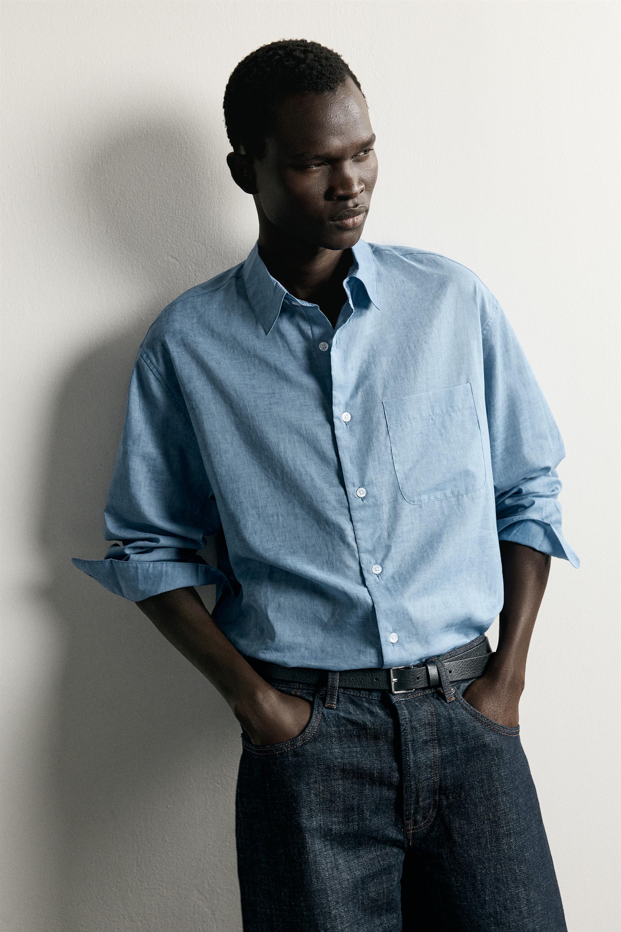 CHEMISE RELAXED FIT EFFET LAVÉ