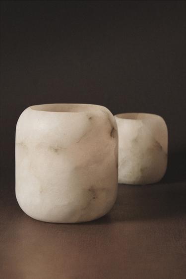 ALABASTER TEALIGHT HOLDER - White by Zara