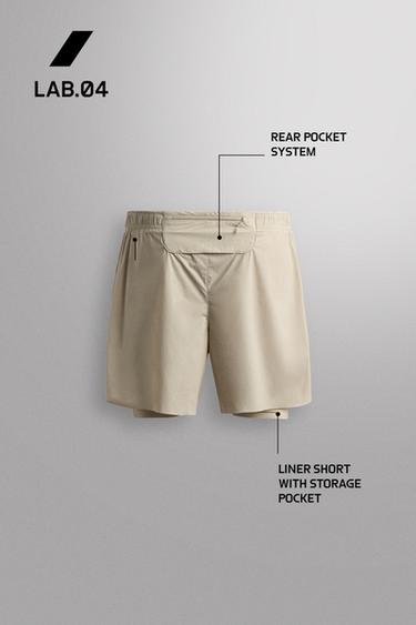 SHORT DE RUNNING 2 EN 1 - Gris / Beige de Zara - Image 2
