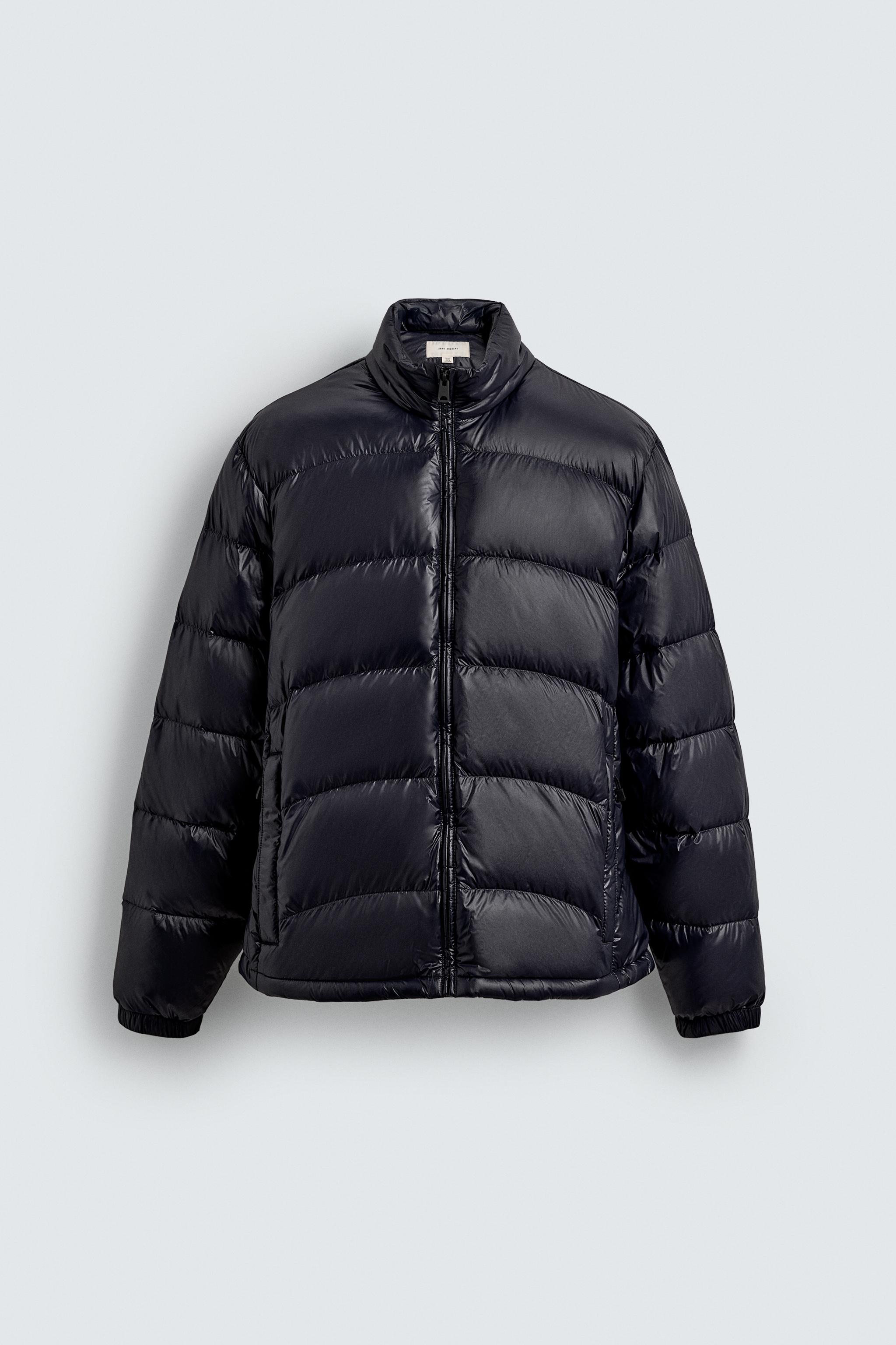 100％フェザー撥水加工ダウンジャケット - ダークネイビーブルー