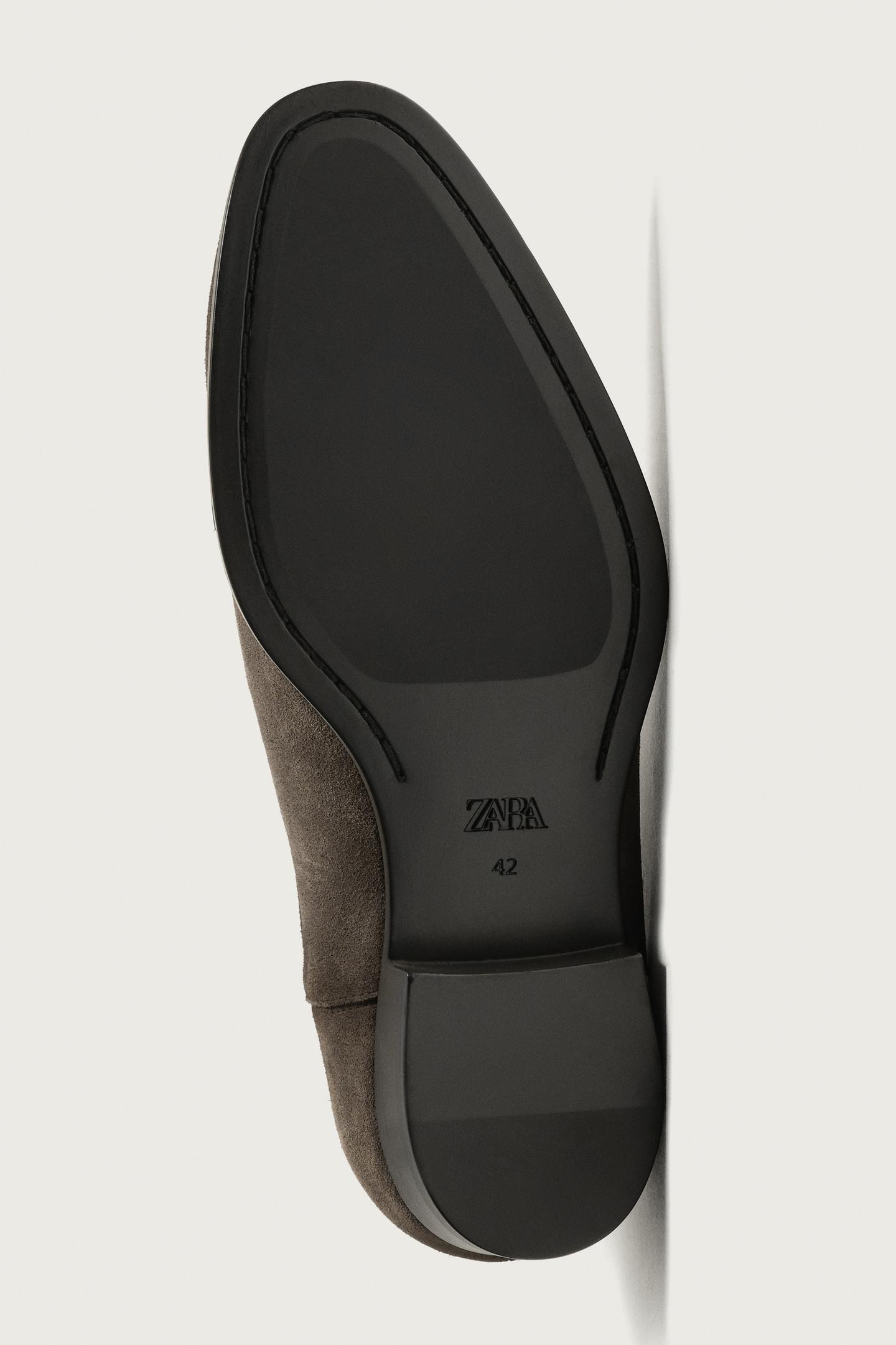 Ботинки Zara Leather Chelsea, цвет: Коричневый — фото 7