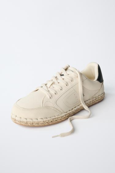 JUTE ESPADRILLE TRAINERS - White by Zara - Image 2