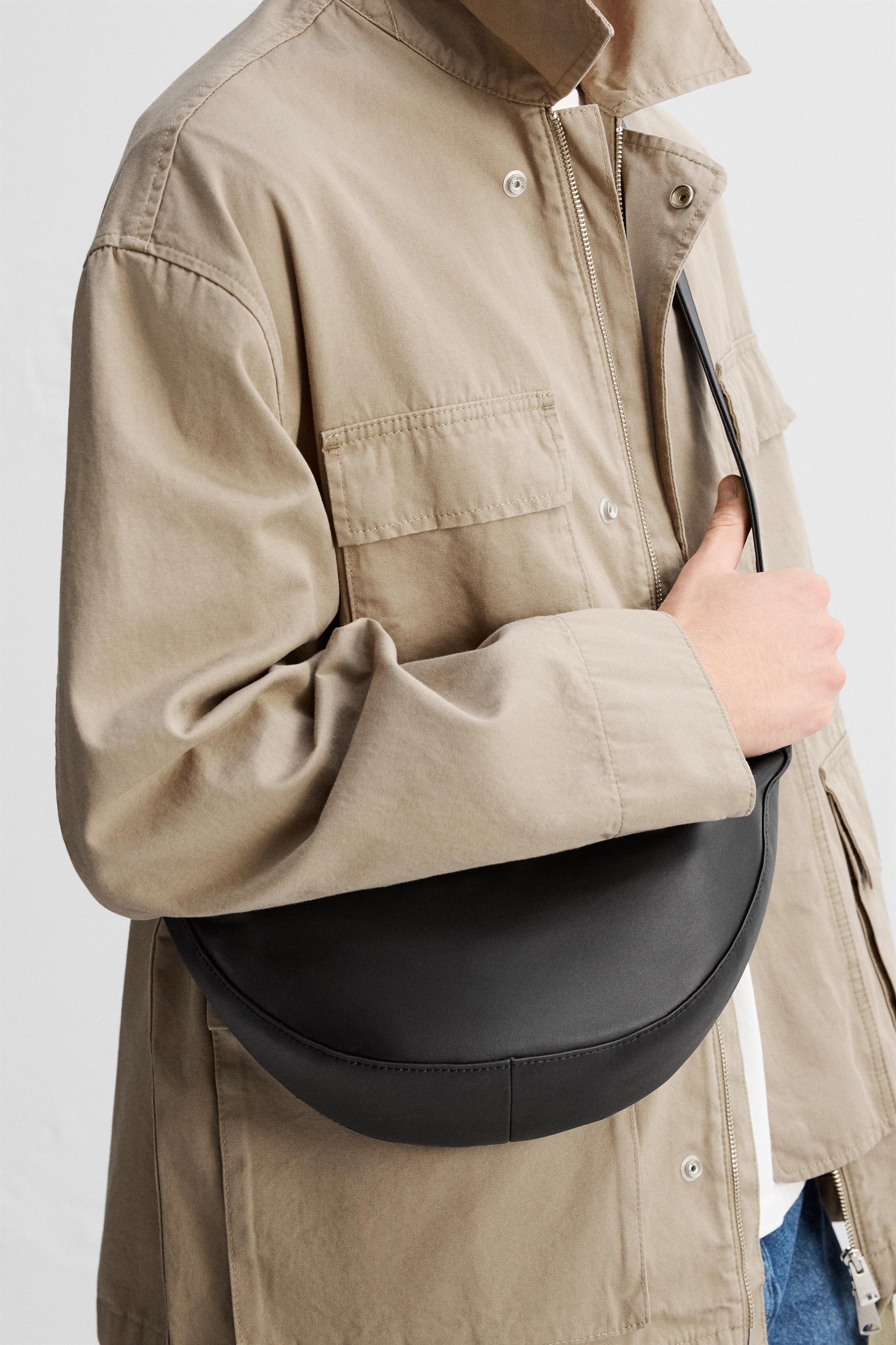 Minimalist leather crossbody bag zara sale