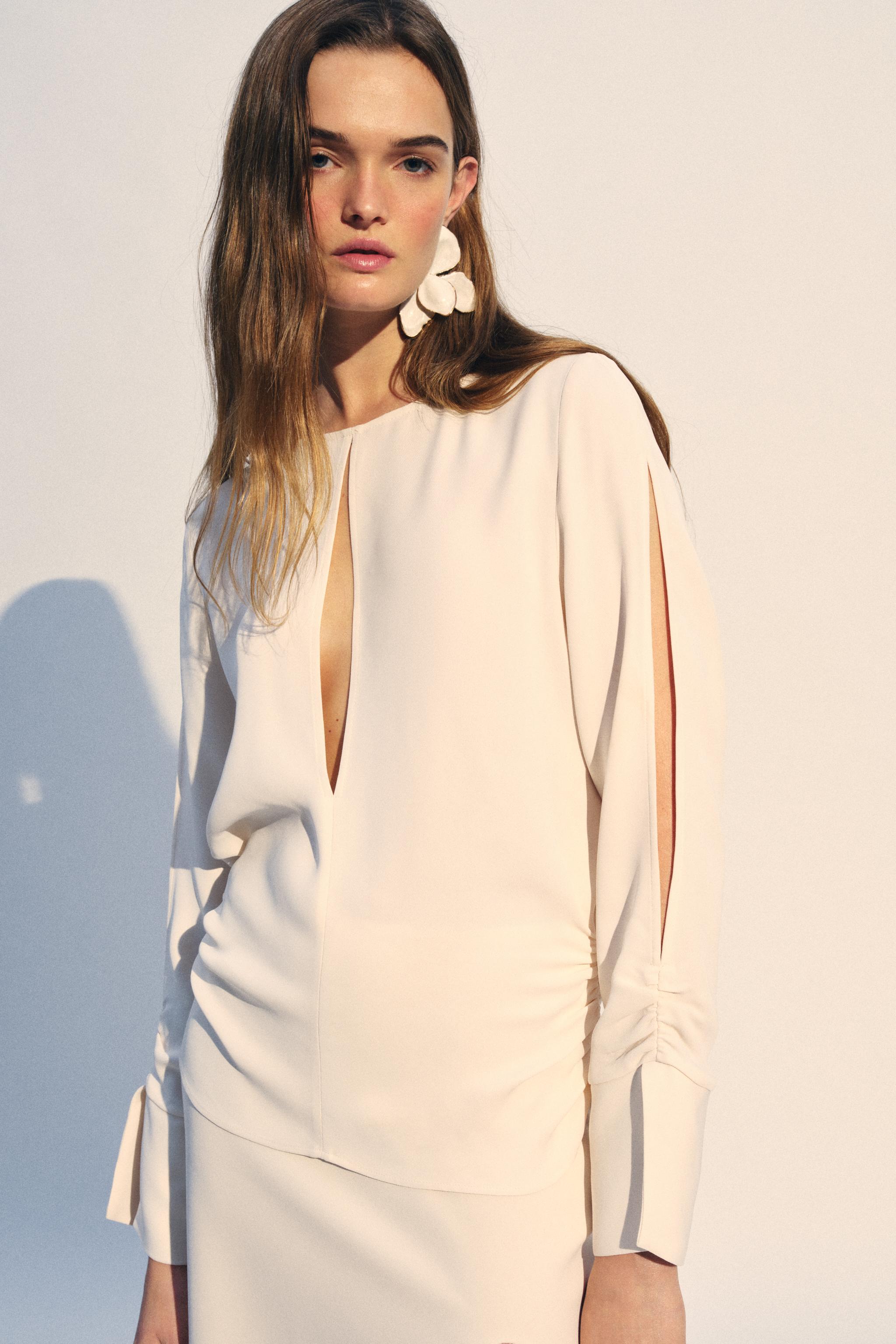 colon　0102 ♡ ZW COLLECTION OPENING SHIRT - Ecru | ZARA South Africa