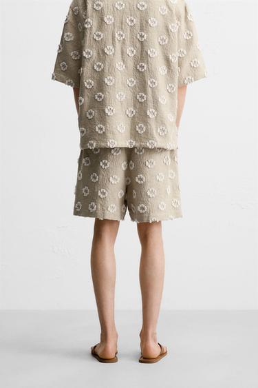 BERMUDA JACQUARD EN RELIEF - Beige de Zara - Image 2