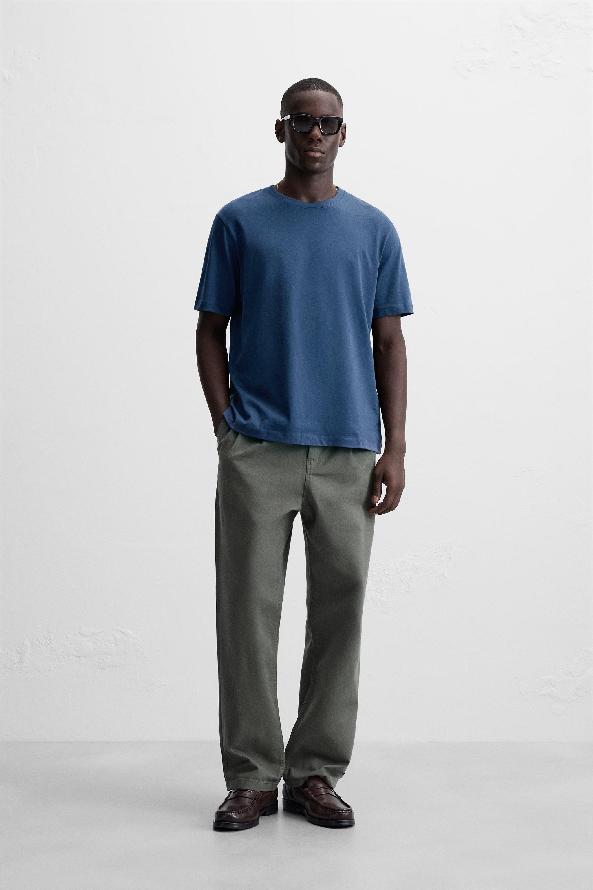 MEDIUM WEIGHT ベーシックTシャツ - ブルー | ZARA Japan / 日本