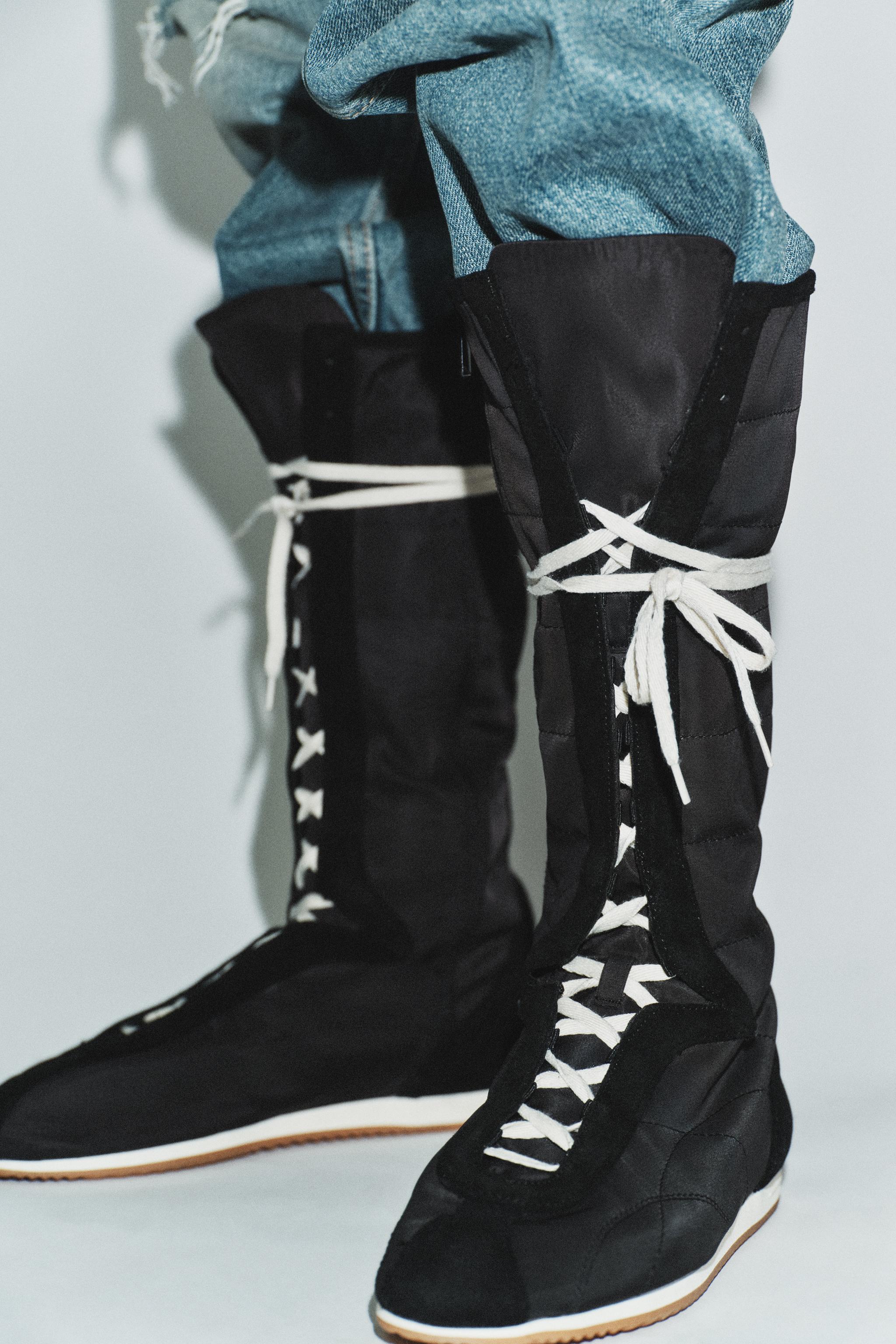 FABRIC HIGH-TOP SNEAKERS