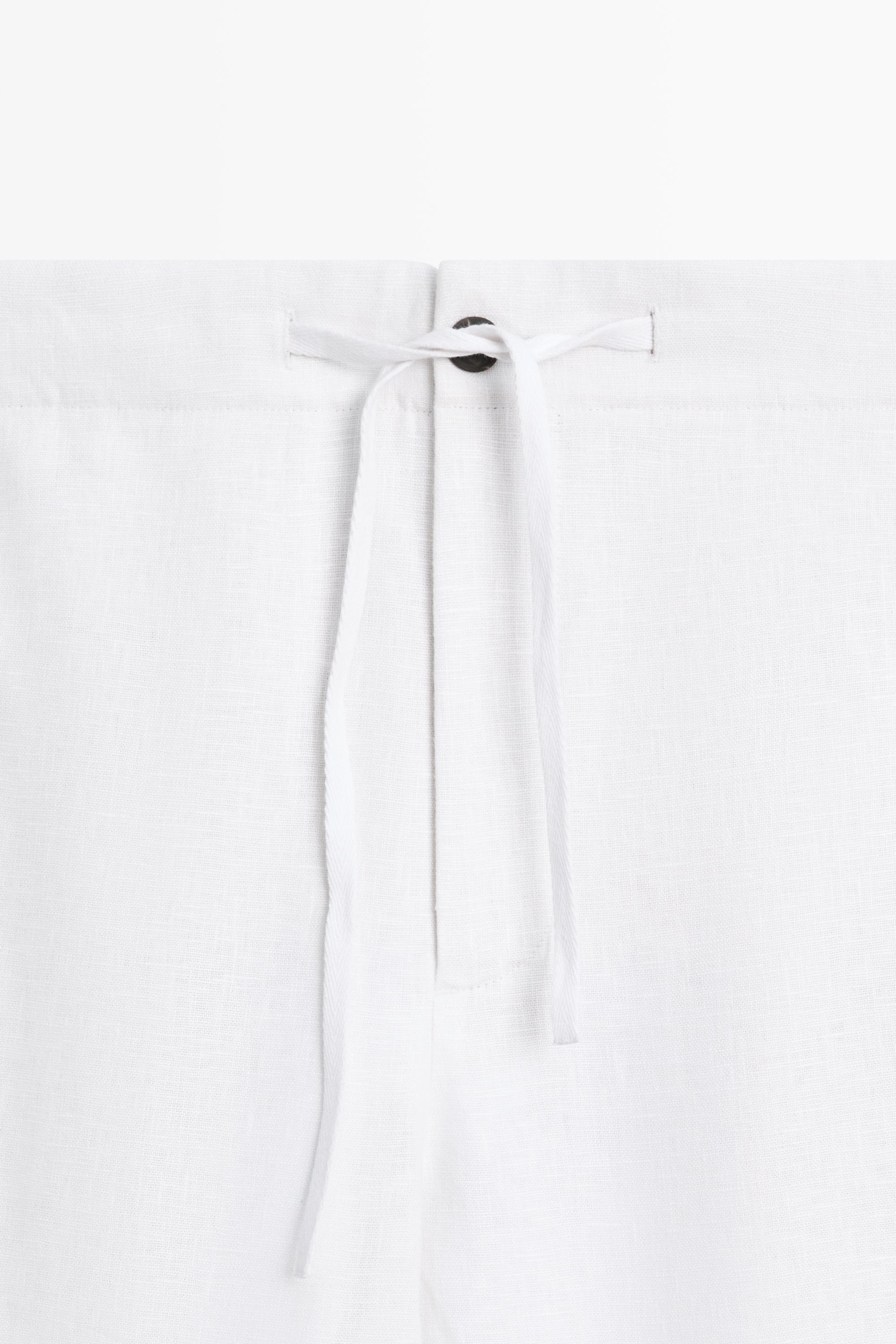 100% linen jogger-fit pants
