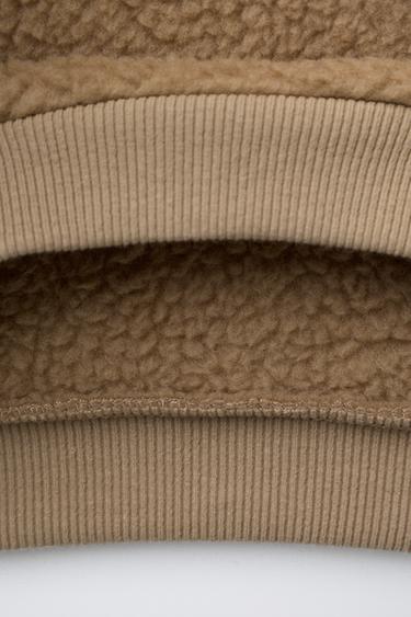 EMBROIDERED FAUX SHEARLING MINNIE MOUSE © DISNEY SWEATSHIRT - Light beige by Zara - Image 3