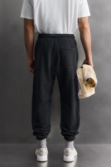 PANTALON DE JOGGING D'ENTRAÎNEMENT BASIQUE - Bleu marine de Zara - Image 2