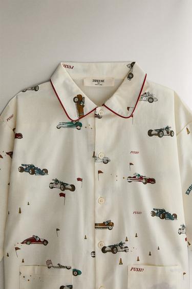 PYJAMA ENFANT FLANELLE CHIEN PILOTE - Beige clair de Zara - Image 2