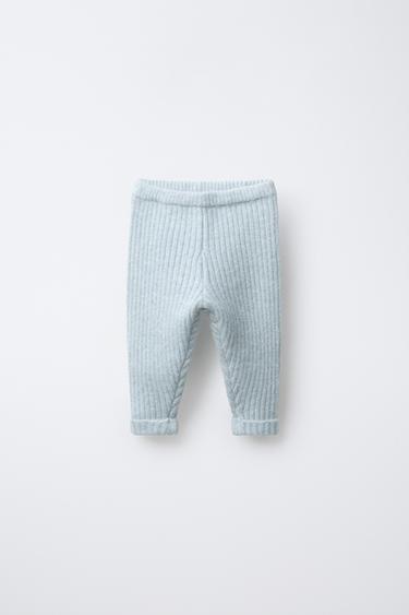 LEGGING EN MAILLE CÔTELÉE - Bleu d'eau de Zara - Image 0
