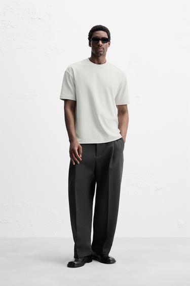 Zara BASIC REGULAR FIT T-SHIRT - Pearl gray - Image 0